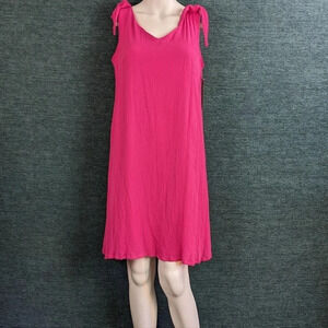 Nina Leonard Summer Swing Dress, "Dragonfruit" NWT